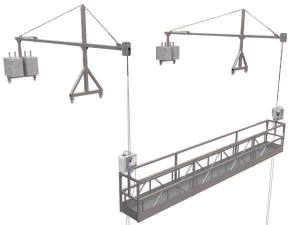Plataforma suspendida de accionamiento motorizado